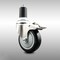 Service Caster 4 Inch 316SS Black Poly Swivel 1-1/2 Inch Expanding Stem Caster Lock Brake SCC SCC-SS316TTLEX20S414-PPUB-BLK-112 - alternate 4